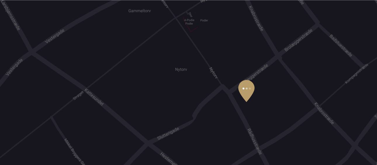 Kort over området ved Rådhusstræde 1 i København